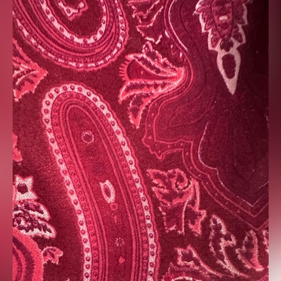 Faux Velvet Maroon Paisley Camisole Tank Top - Picture 5 of 5